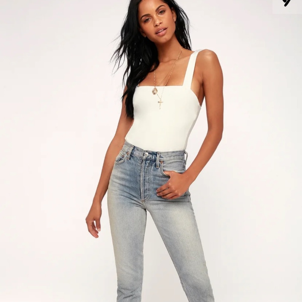 Lulus Symbolize White Bodysuit